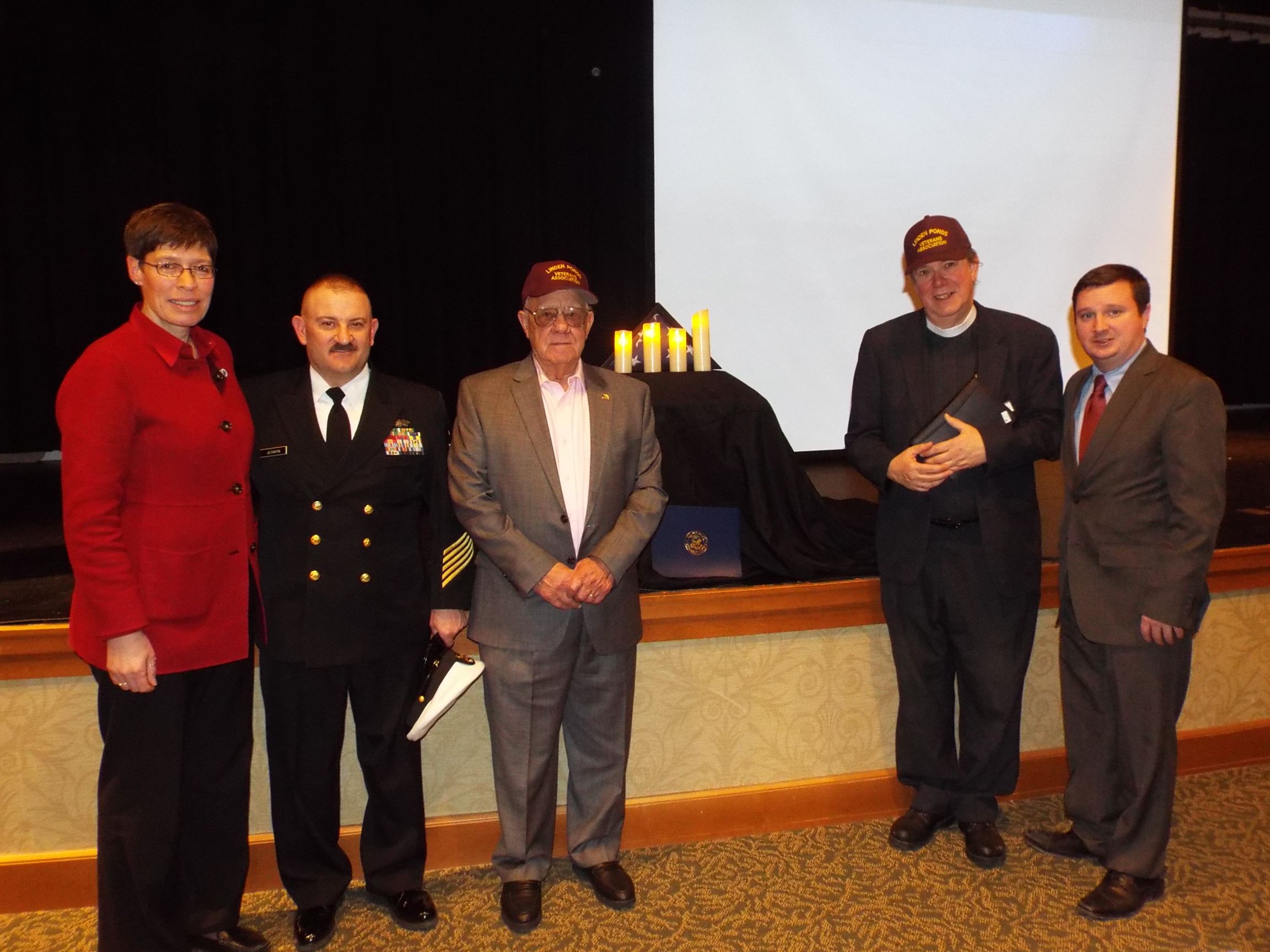 State Rep, Joan Meschino, SPO, Keith Jermyn, Veteran John Pinto, Deacon Chris Beukman, Senator Patrick O’Connor